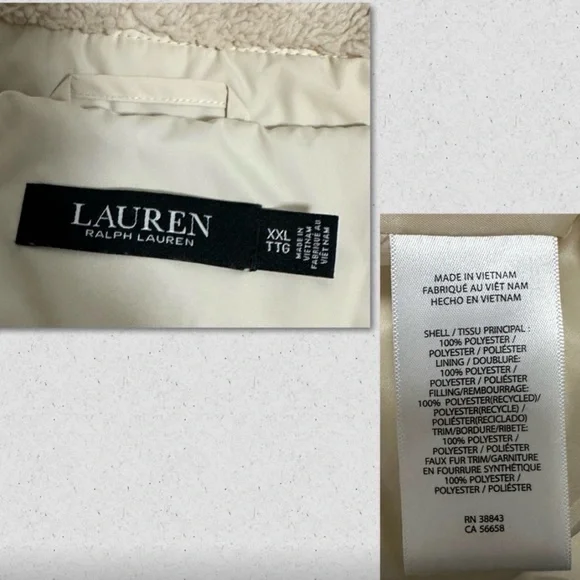 Lauren Ralph Lauren Off-White Quilted Utility Jacket - Picture 3 of 11